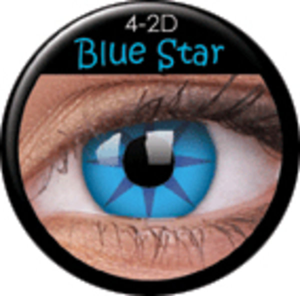 ColourVue Crazy šošovky - Blue Star (2 ks ročné) - nedioptrické - exp. 08/2024