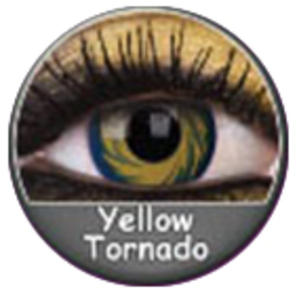 Phantasee Crazy šošovky - Yellow Tornado (2 ks ročné) - nedioptrické