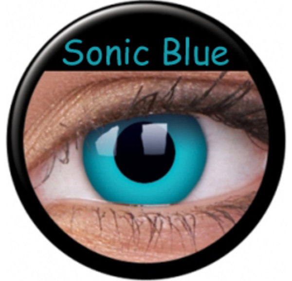 ColourVue Crazy šošovky - Sonic Blue (2 ks ročné) - nedioptrické