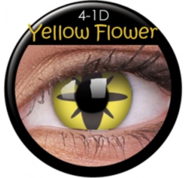 ColourVue Crazy šošovky - Yellow Flower (2 ks ročné) - nedioptrické