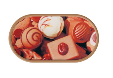 Púzdro so zrkadielkom Cukrovinky - Čokoláda