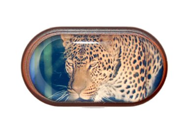 Púzdro so zrkadielkom Divoká zvieratá - Leopard