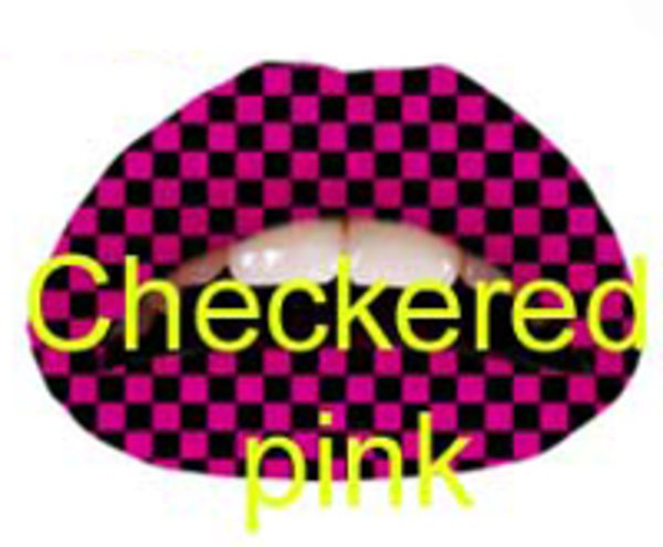 Samolepka na pery - Checkered Pink
