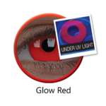 ColourVue Crazy šošovky UV svietiace Glow Red (2 ks ročné) - nedioptrické