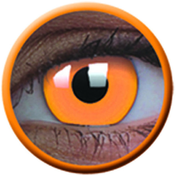 ColourVue Crazy šošovky UV svietiace - Glow Orange (2 ks ročné) - nedioptrické-poškodený obal