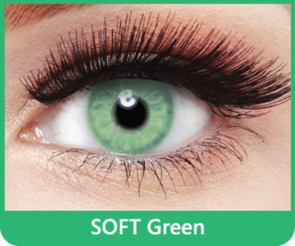 SoftColours - Green (2 mesačné šošovky) - nedioptrické