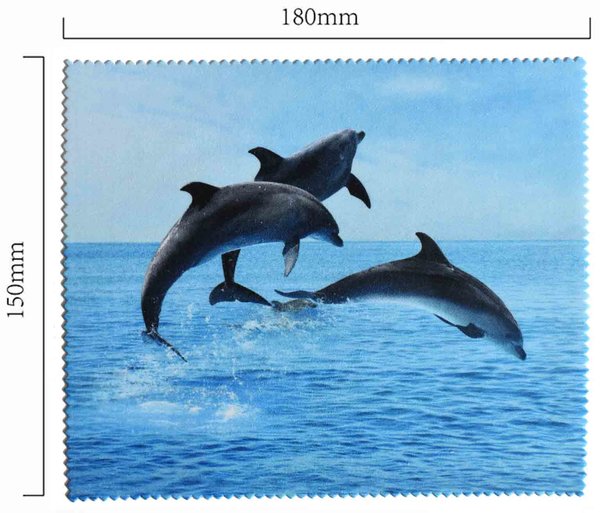 Handričku na okuliare z mikrovlákna - delfín