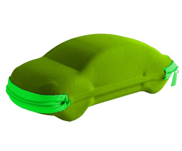 Puzdro na okuliare so zipsom - auto zelené