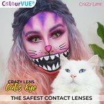 ColourVue Crazy šošovky - Cat Eye (2 ks ročné) - nedioptrické