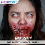 ColourVue Crazy šošovky - White Screen (2 ks ročné) - nedioptrické