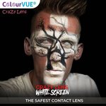 ColourVue Crazy šošovky - White Screen (2 ks trojmesačné) - nedioptrické