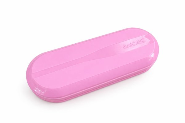 Duopúzdro na okuliare a šošovky - ružové