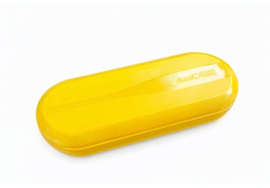 Duopúzdro na okuliare a šošovky - žlté