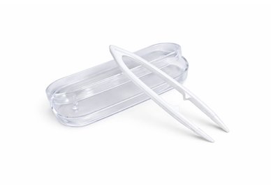 Pinzeta na kontaktné šošovky v puzdre, veľká – biela