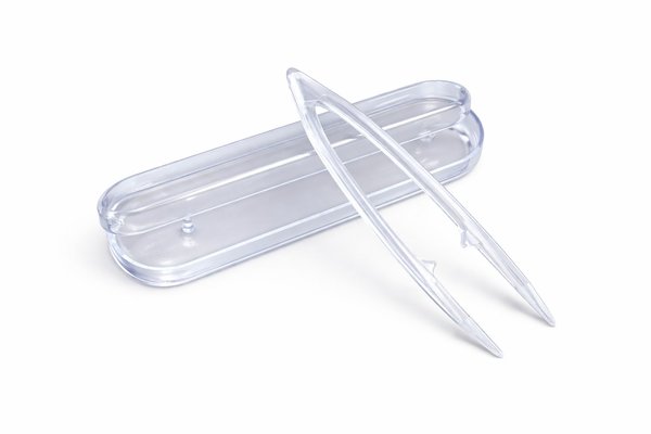 Pinzeta na kontaktné šošovky v puzdre, veľká – trasparentná