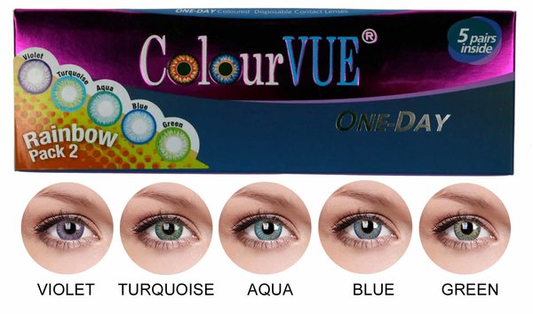 ColourVue Trublends One-Day Rainbow Pack2 - (5 párov farebných šošoviek) - nedioptrické